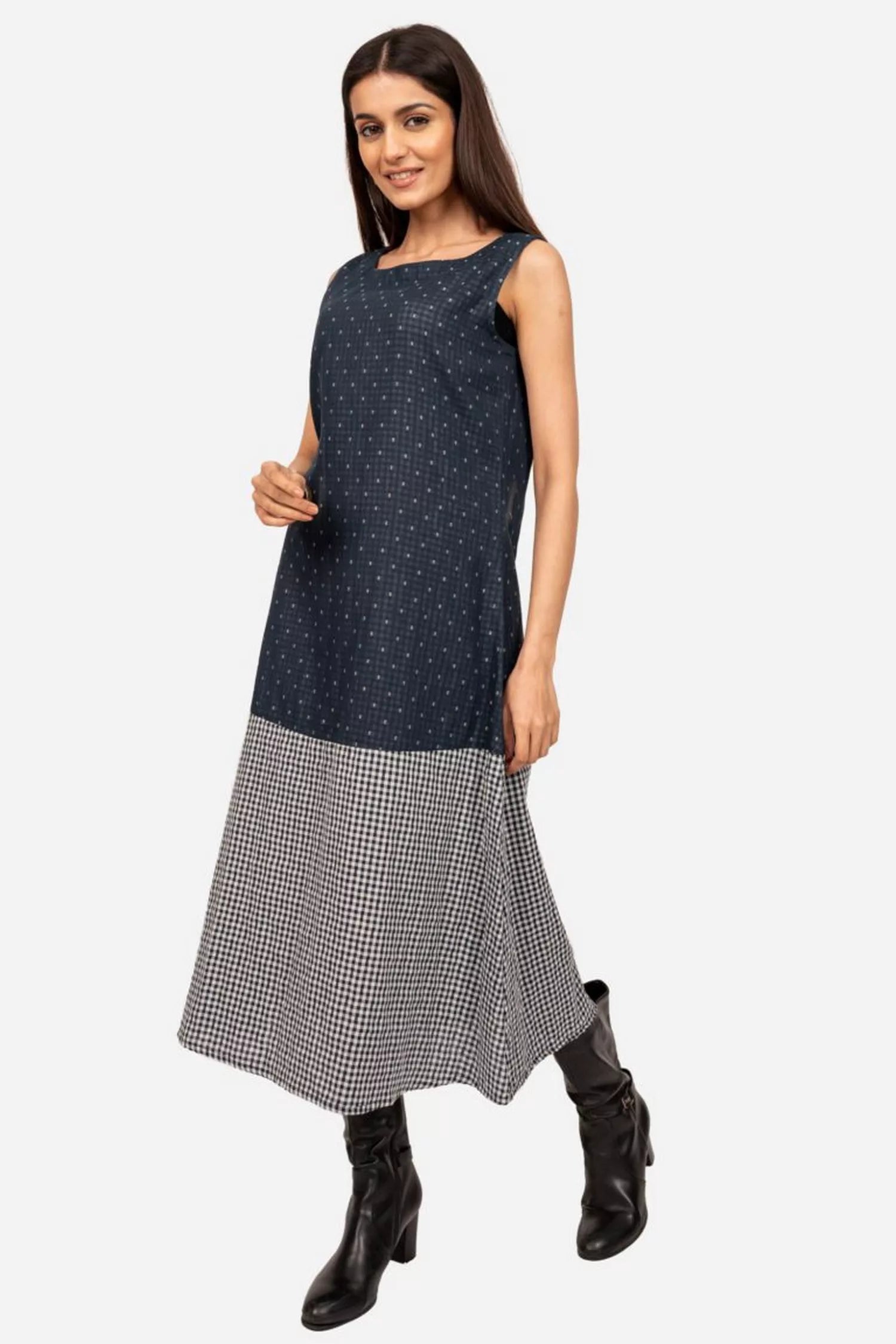 Navy Blue Mix And Match Dress Knitted unclassified dresses