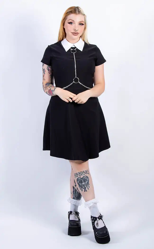 Nevermore Collar Dress Mesh unclassified dresses