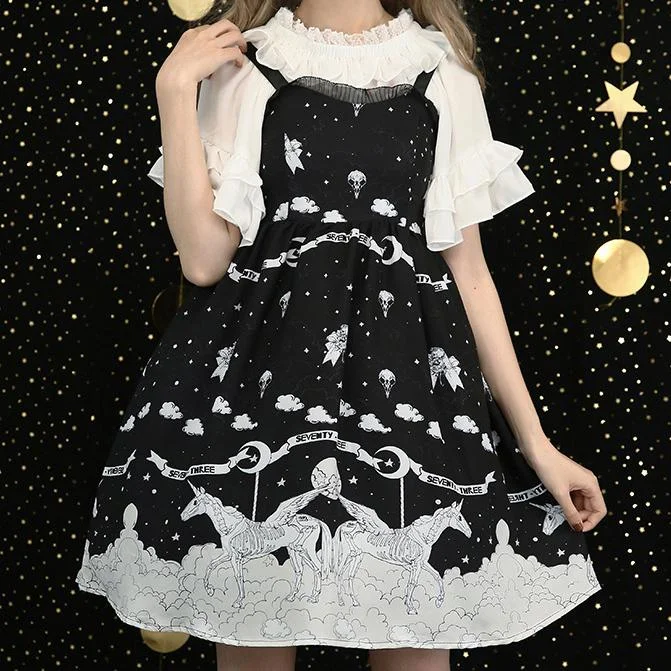 Night Fall Pegasus Lolita Strap Dress SD02433 Tulle unclassified dresses