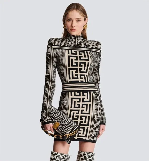 Luxury Jacquard Autumn New Dress Halter unclassified dresses