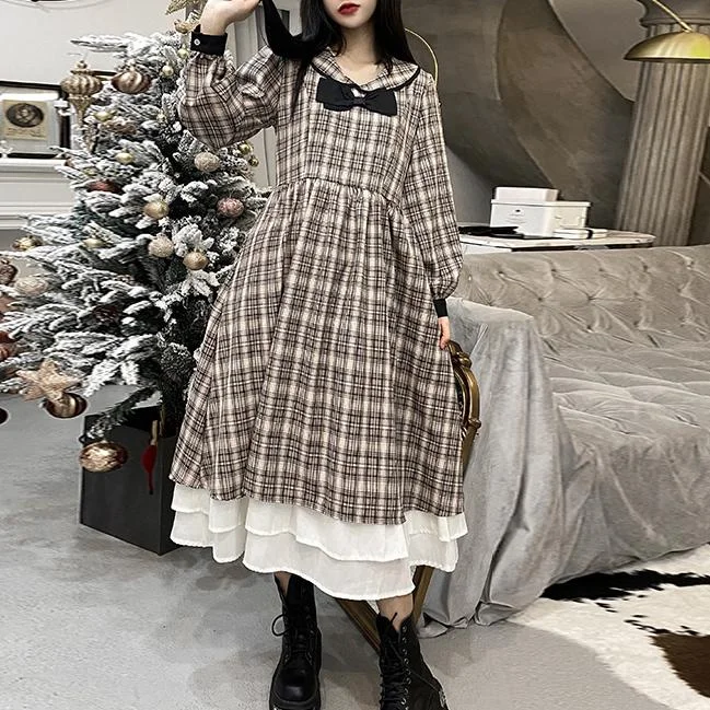 Retro Plaid Dolly Dress SD01041 Graduation unclassified dresses