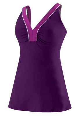 SPEEDO Endurance+ V-Neck Swim Dress - Moderate Metallic unclassified dresses