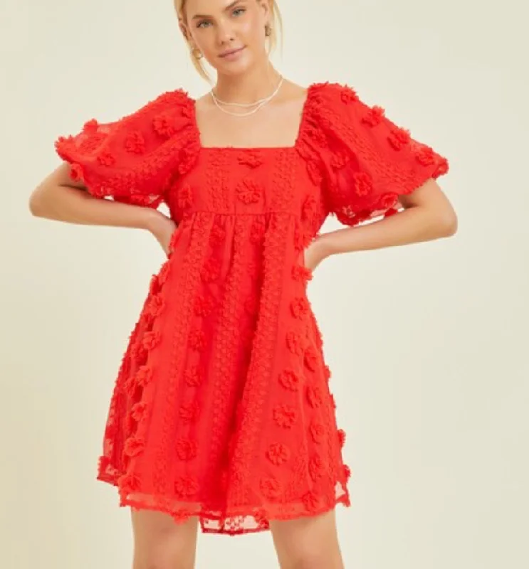 The Jax Swiss Dot Dress in Red Elegant unclassified dresses