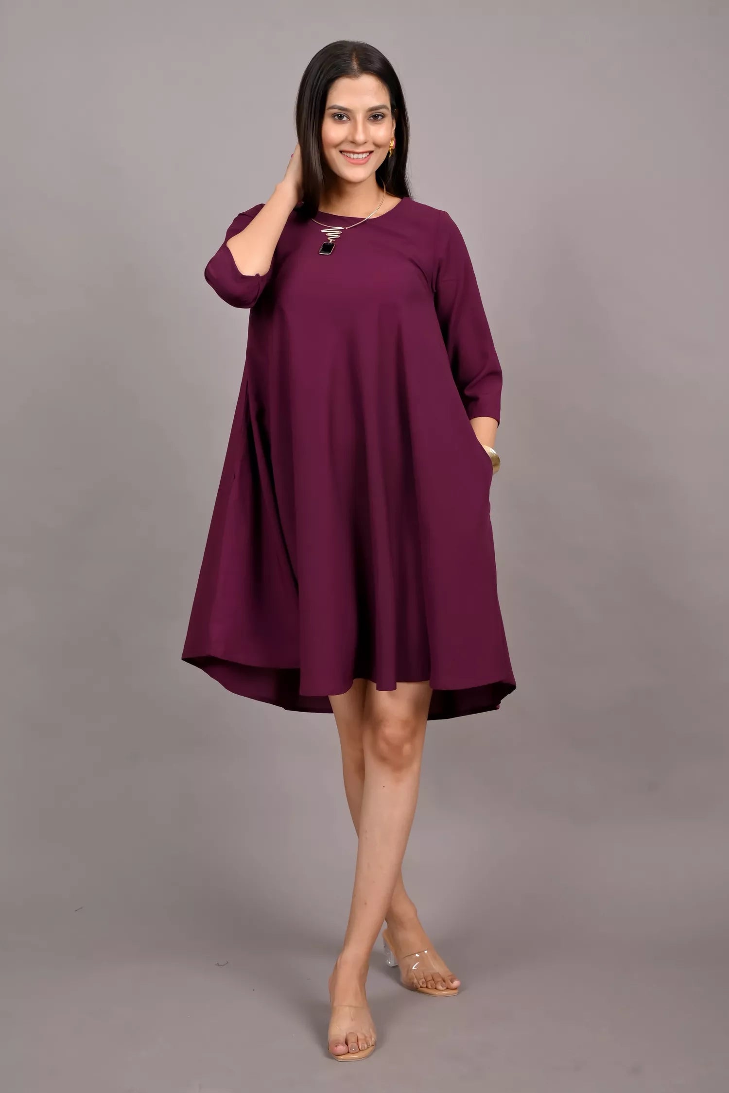 Georgette Flaired Dress Y2K unclassified dresses