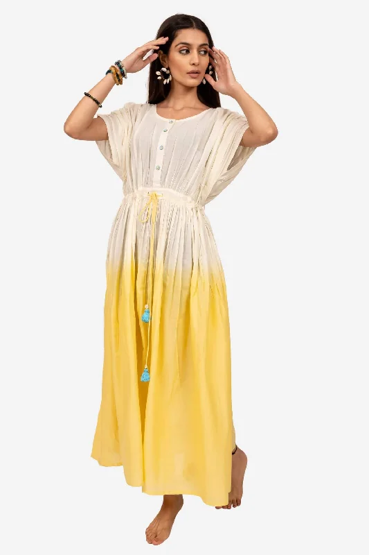 Yellow  Ombre Kaftan Dress Everyday wear unclassified dresses