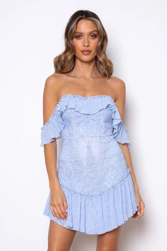 Dreamer Mini Dress - Blue Plaid Mini Skirt