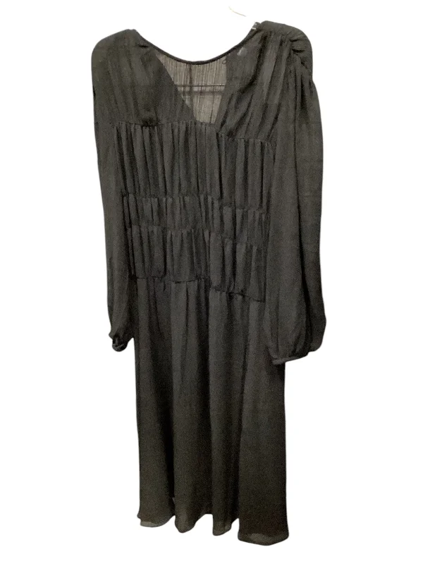 Dress Casual Maxi By Mng In Black, Size: M Pleated Floral Maxi